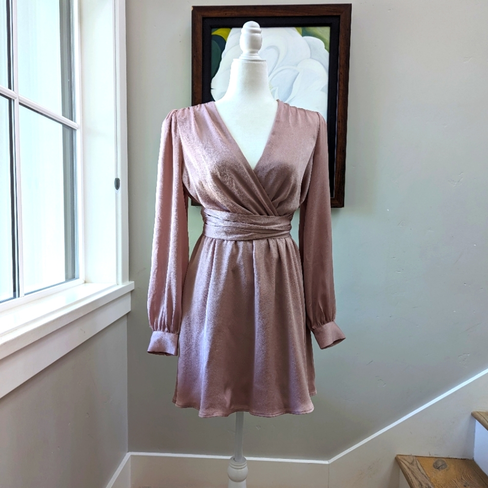 Express Mini Dress, Blush pink size small